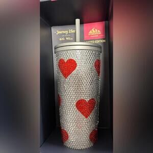 Hydrapeak Classic Journey 25oz Limited Edition Tumbler Bling Red Hearts New